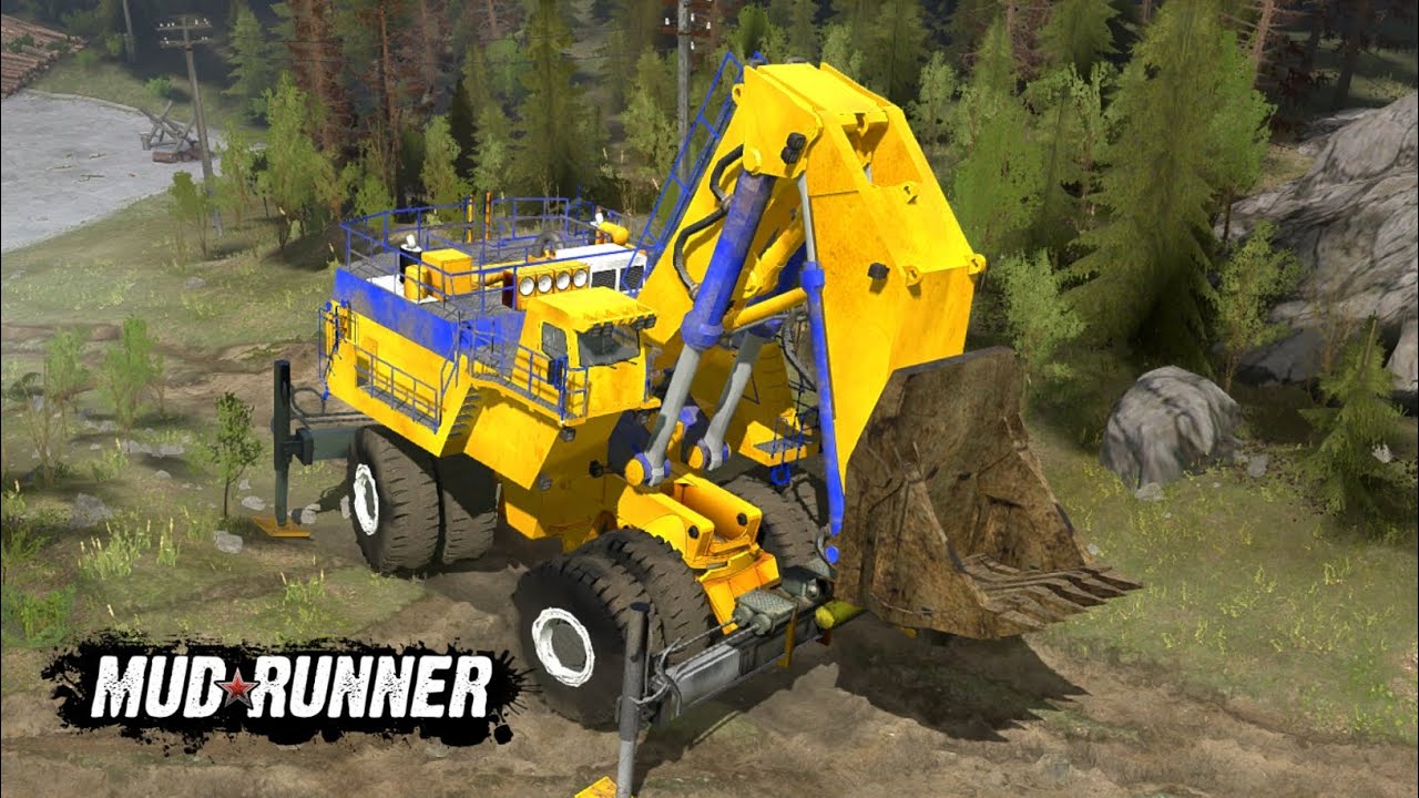 GIANT MINING EXCAVATOR DRIVING IN MUD🚛😱 Mudrunner Gameplay