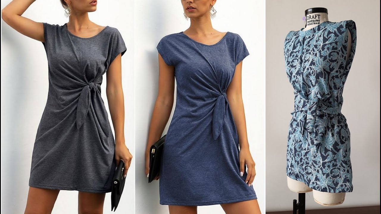 Diy - montagem do vestido drapeado de amarrar na cintura - aula 297