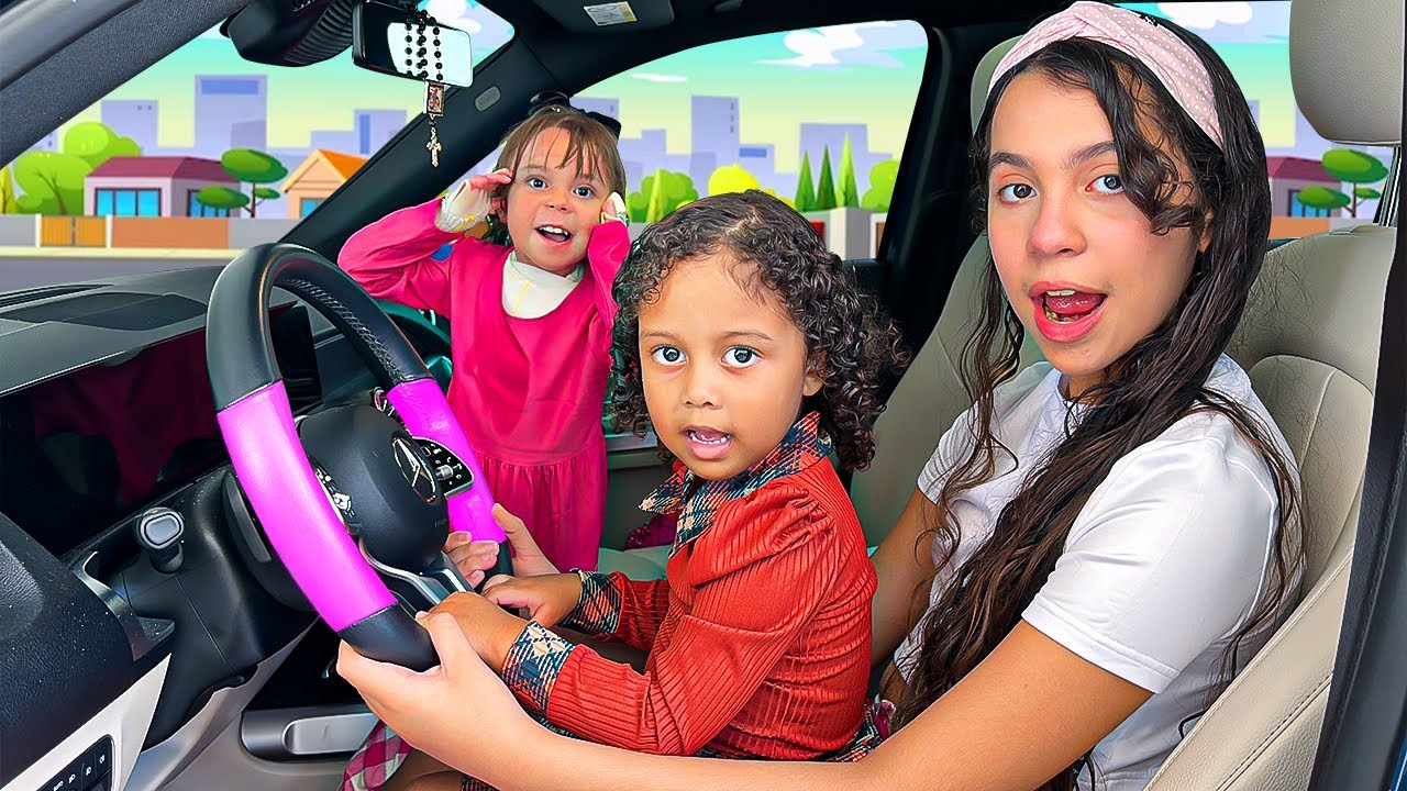 SARAH EM REGRAS DE CONDUTA PARA CRIANÇAS no carro COM NOVA AMIGA and Rules of Conduct