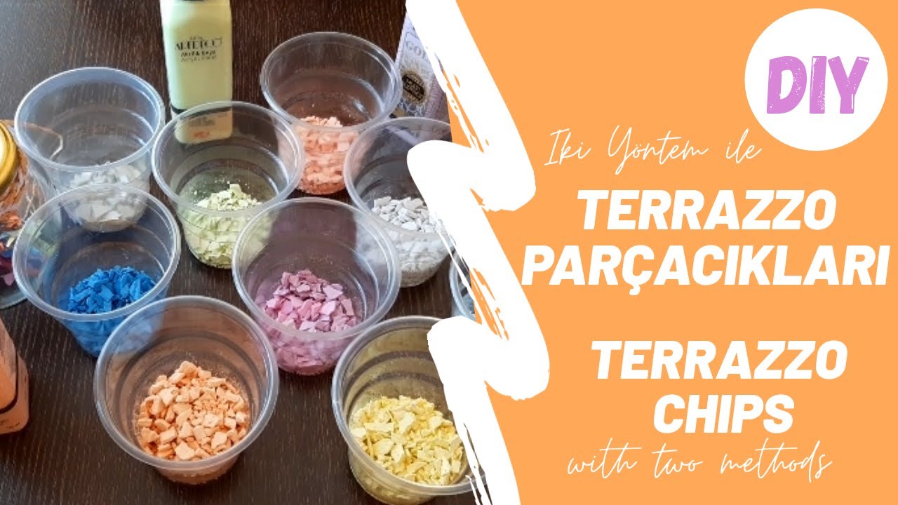 TERRAZZO PARÇACIKLARI NASIL YAPILIR? (2 Yöntem ile DIY Terrazzo Parçacıkları)