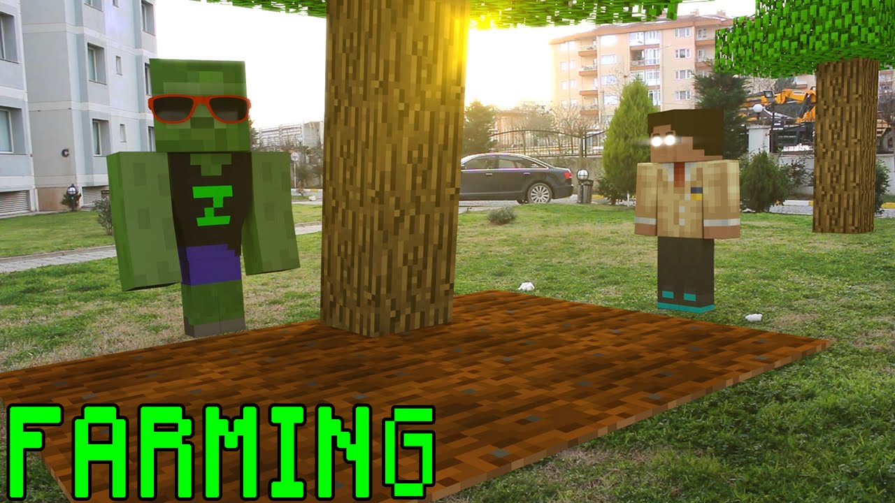 Monster School in Real Life: Farming - Minecraft Animation