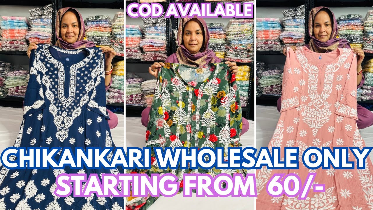 CHIKANKARI KURTA | CHIKANKARI KURTI HAUL MEESHO | LAKHNAVI KURTI WHOLESALE DIRECT FROM MANUFACTURER
