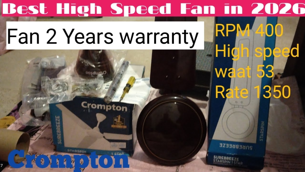 Crompton High speed ceiling fan unboxing 2026 | Top best quality 1star ✨ rating Fan in india 53 waat