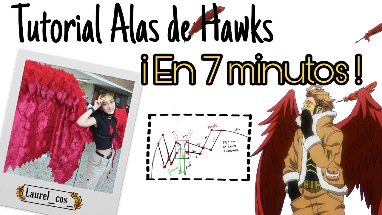 &iquest;&iexcl; COMO HACER ALAS ARTICULADAS EN MENOS DE 7 MINUTOS !?❓❓❓🪶 || Tutorial cosplay || &deg;&bull;Laurel_cos_&bull;&deg;🌻