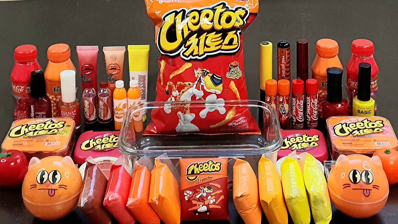 CHEETOS Slime Mixing Random Into Slime! Satisfying Slime Video ASMR