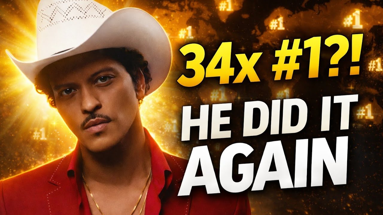 Bruno Mars Shocks the World Again — 34 Countries at #1?!