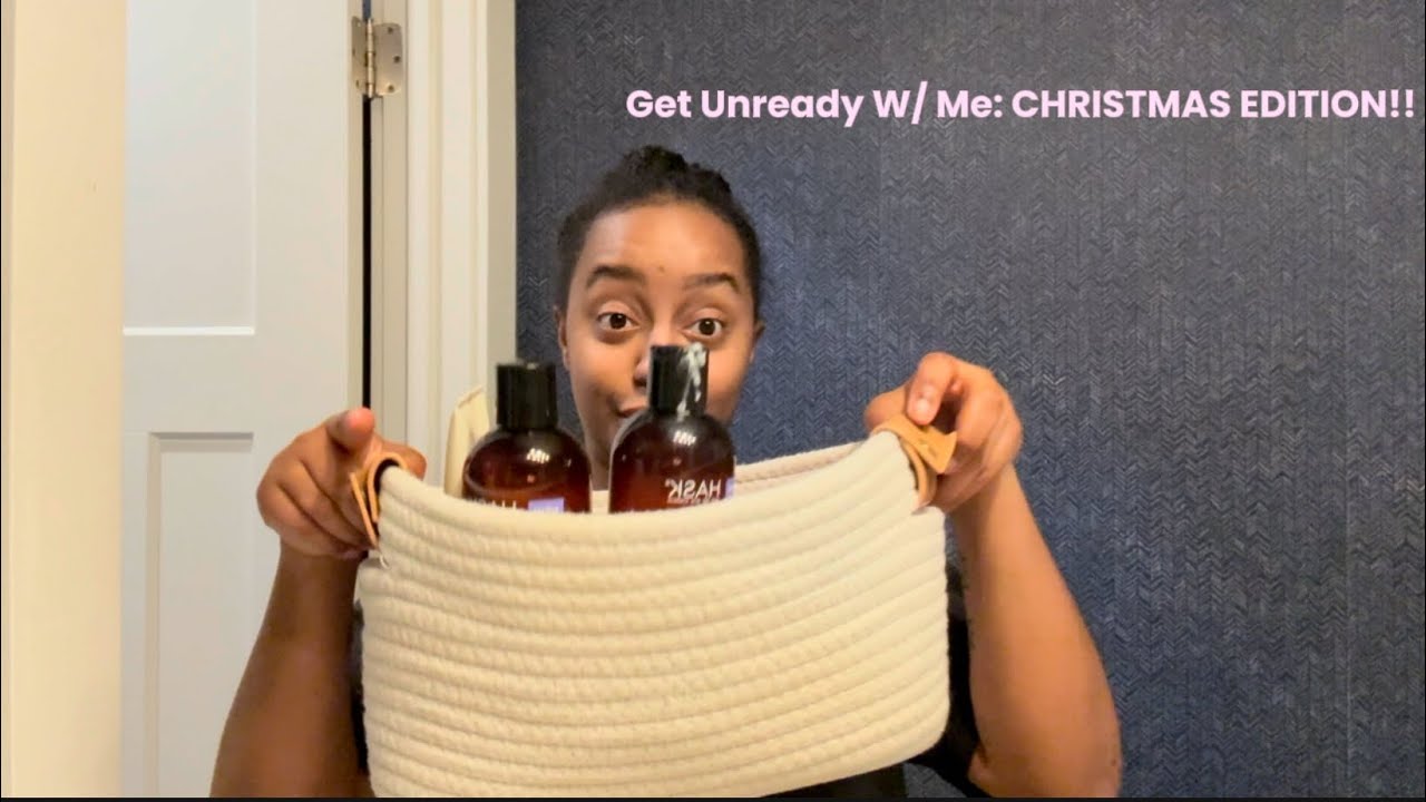 GET UNREADY W/ ME: CHRISTMAS DAY EDITION( new skincare, new hair care routine) 