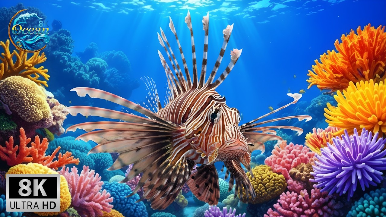 Ocean Aquarium 8K 🐟 Exotic Tropical Fish & Crystal Clear Coral Reef