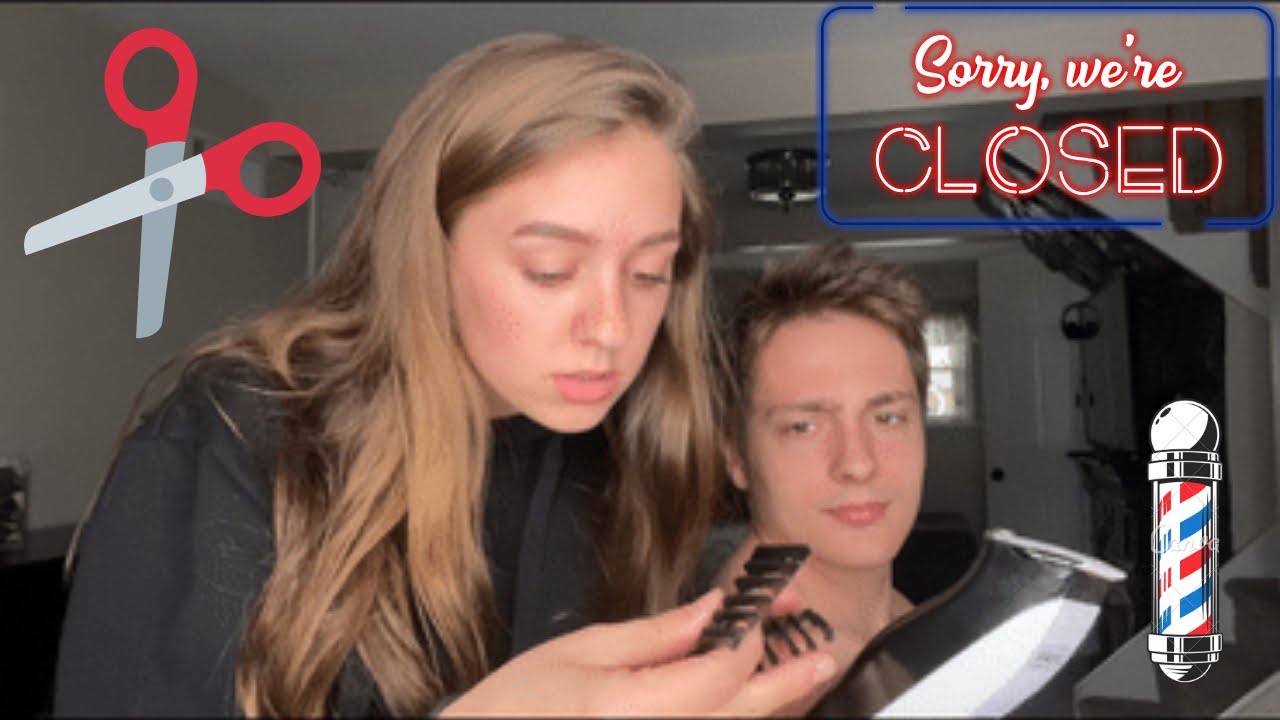 ATTEMPTING TO CUT MY BOYFRIENDS HAIR... *quarantine made me do it*