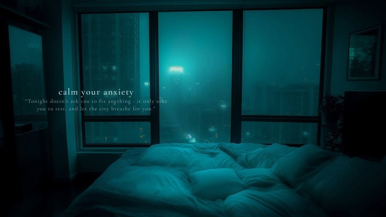 calm your anxiety |  winter night dark ambient silence