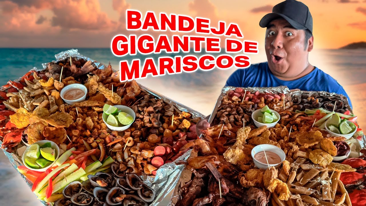 🦑PROBAMOS una BANDEJA GIGANTE de MARISCOS en la BARRA DE SANTIAGO🤤 @RescateyPesca