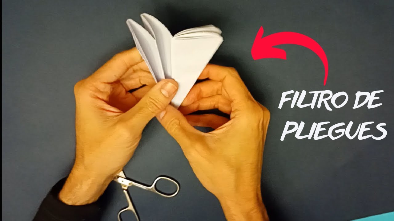 Cómo hacer un FILTRO DE PLIEGUES para el café, para biología, para la moto. ¡muy SIMPLE!