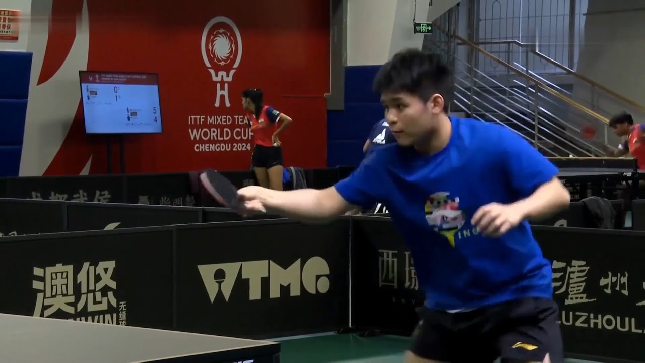 Lin Shidong Training Session (PART 1) - ITTF Mixed Team World Cup 2024 Chengdu (CHN)