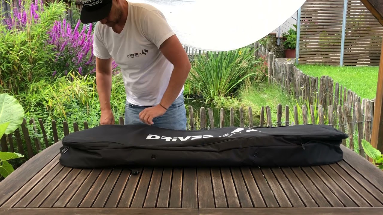 Driver13 &reg; Kiteboardtasche Weekend, f&uuml;r Dein Kiteboard mit Rucksacksystem 145 cm schwarz