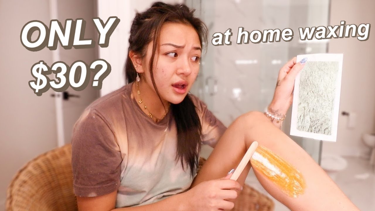 TRYING TO WAX MY LEGS BY MYSELF... (it didn't go well)