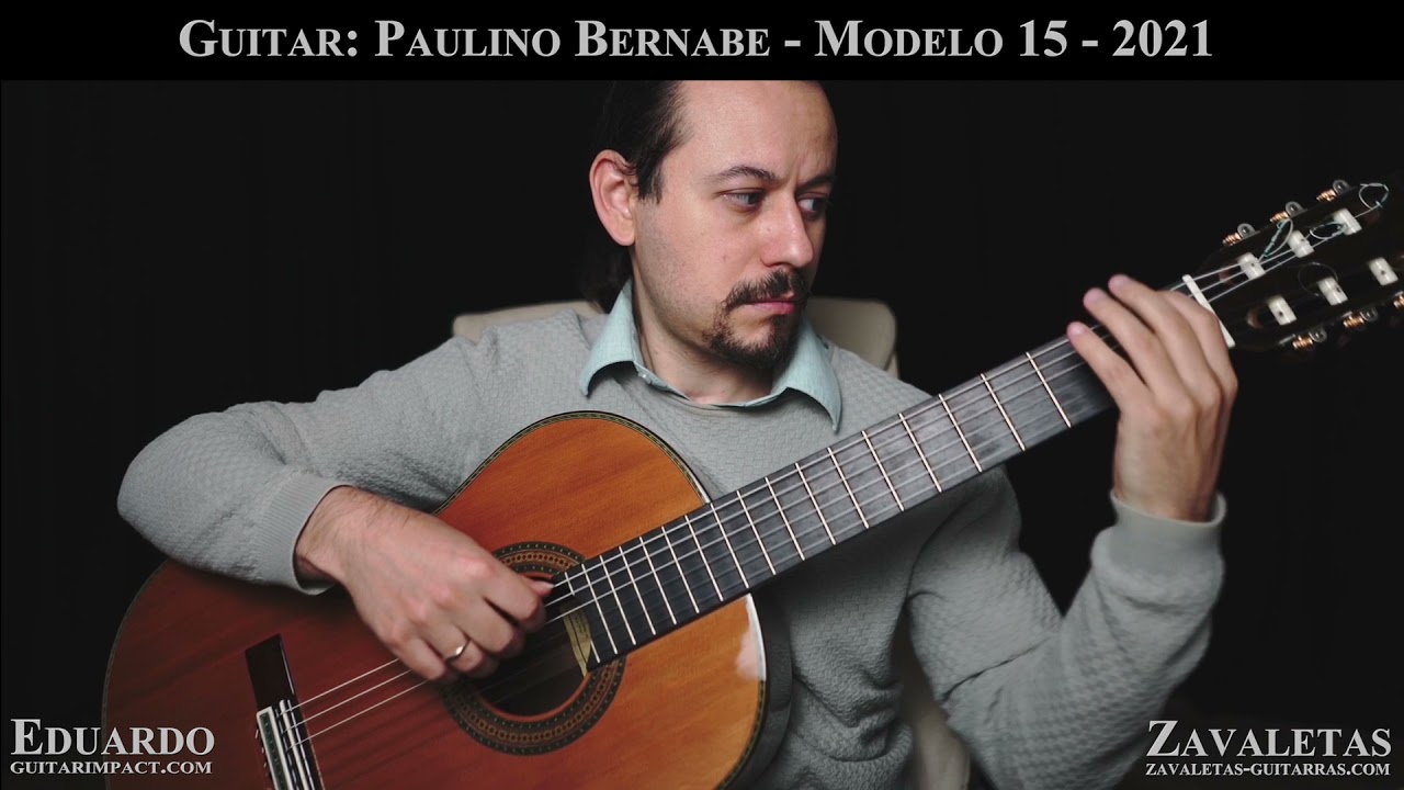 2021 Paulino Bernabe, M15 Concert Classical Guitar played by Eduardo Costa