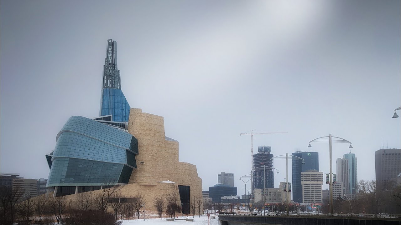 4K Winnipeg Walking Video 16 - The Forks - Downtown Winnipeg - Tache - Winter