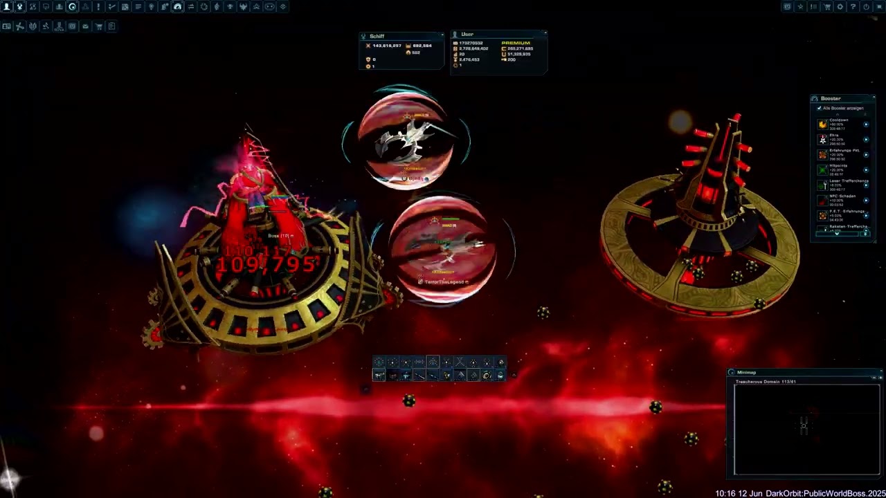 DarkOrbit — тестовый сервер с боссами публичного мира Treacherous Domain