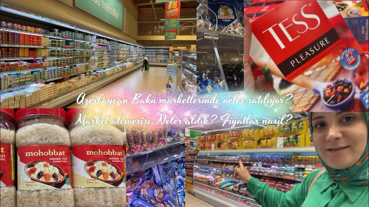 AZERBAYCAN BAKÜ MARKETLERİNDE NELER SATILIYOR.? *MARKET ALIŞVERİŞİ *NELER ALDIK ? *FİYATLAR NASIL? |