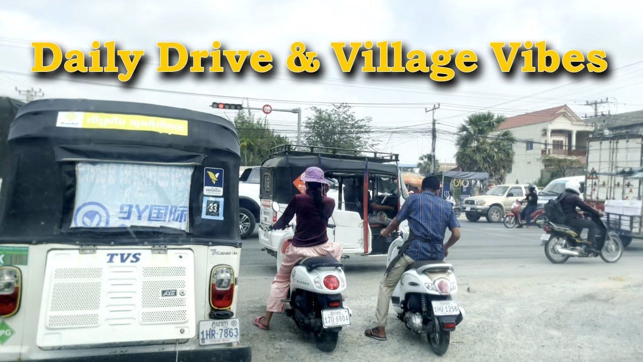 Driving Through Cambodia 🇰🇭 | Local Neighborhood Street Life