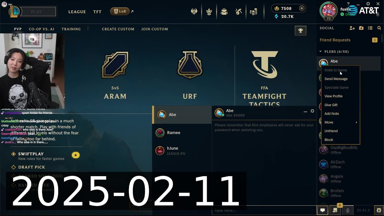 [2025-02-11] EVENING STREAM :D LEAGUE WITH RAMEE FOR A BIT IDK HOW WE GOT HERE [FUSLIE TWITCH VOD]