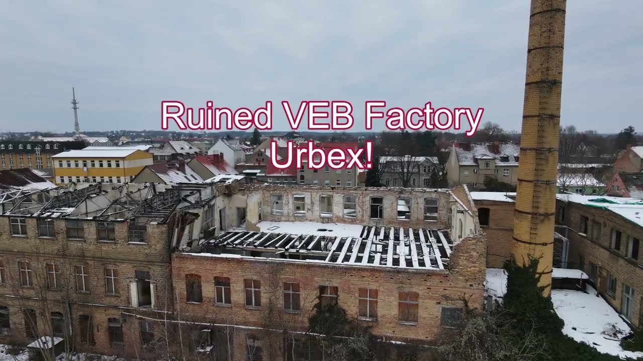 Drone abandoned VEB factory  Germany urbex explore.