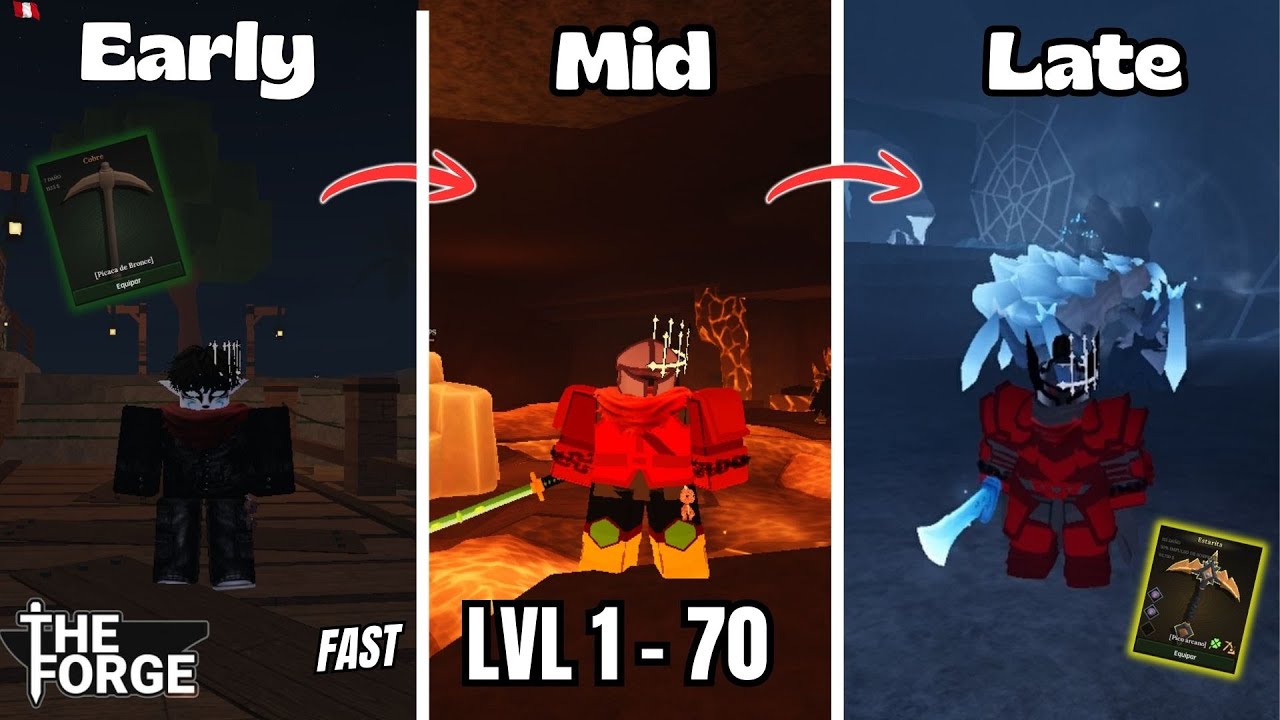 GUIA DEFINITIVA + TIPS  PARA LLEGAR AL 3 MUNDO EN LA FORGA  - THE FORGE ROBLOX