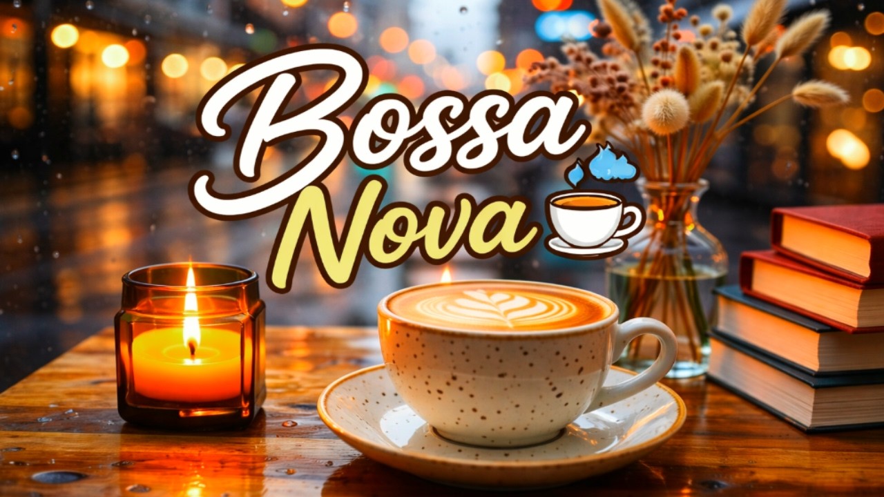 Rainy Night Bossa Nova ☕🌧️ Relaxing Cafe Jazz Piano for Study, Work & Cozy Evenings