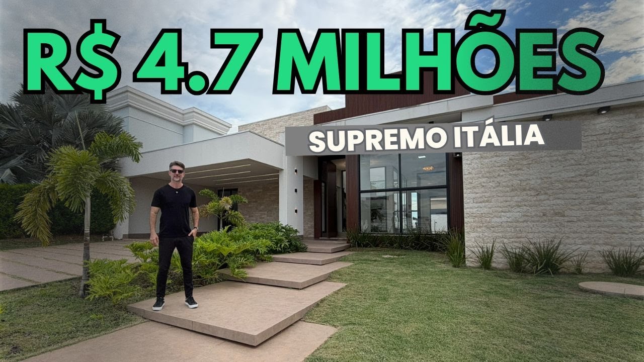 Casa Térrea de R$ 4.7 Milhões - Supremo Itália - Cuiabá