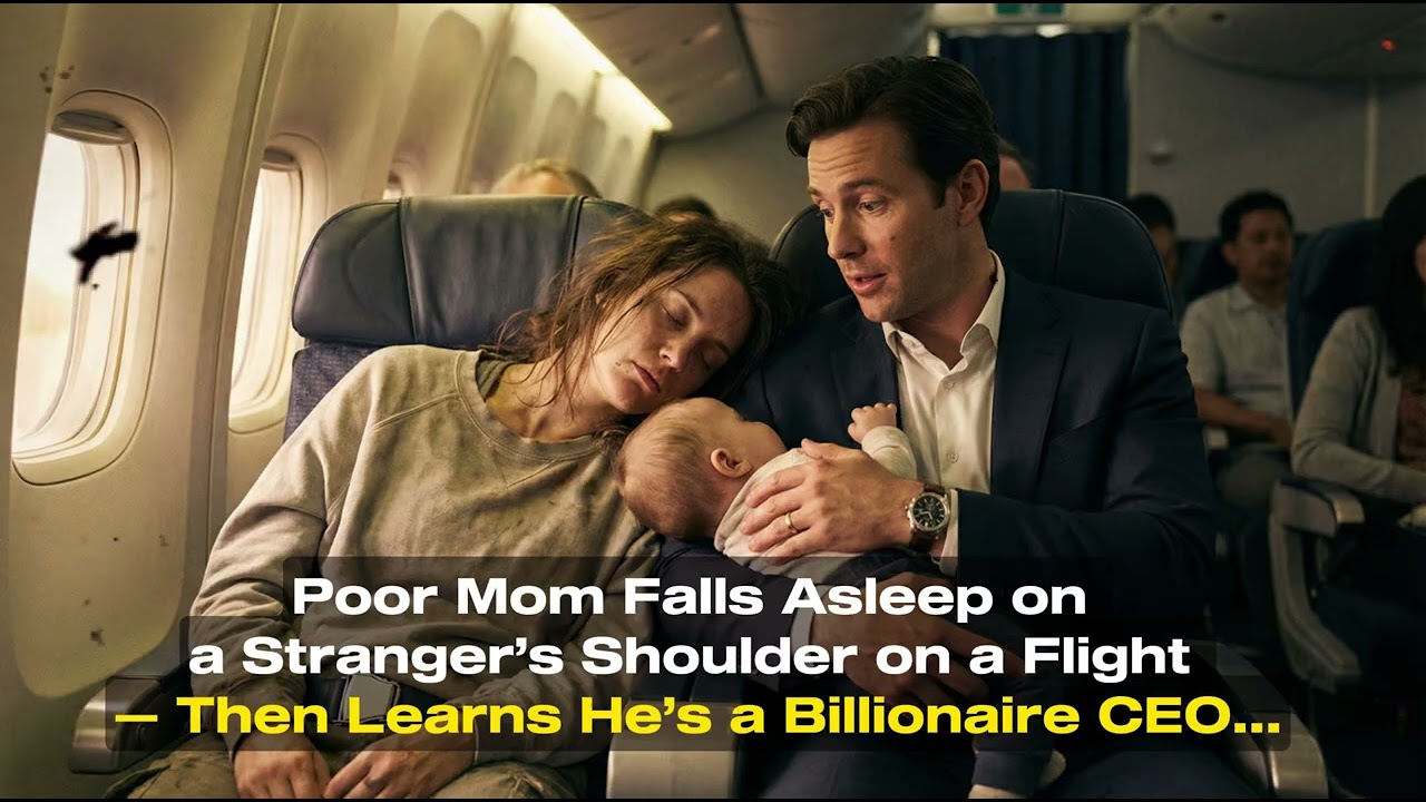 Poor Mom Falls Asleep on a Stranger’s Shoulder on a Flight — Then Learns He’s a Billionaire CEO…....
