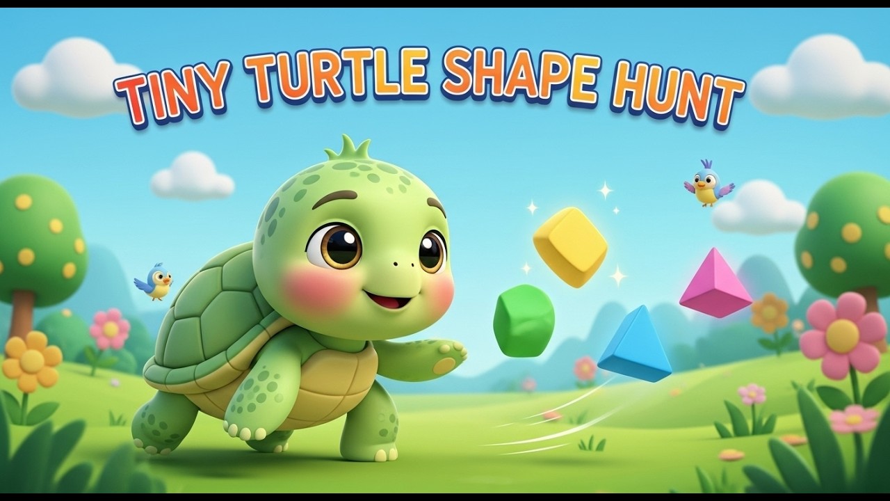 Tiny Turtle Shape Hunt – Nursery Rhyme, Toddler Learning, Shape Recognition, and Playful Exploration