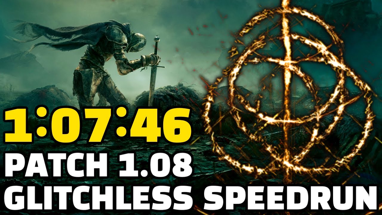 Elden Ring Any% Glitchless Speedrun in 1:07:46 (Patch 1.08)