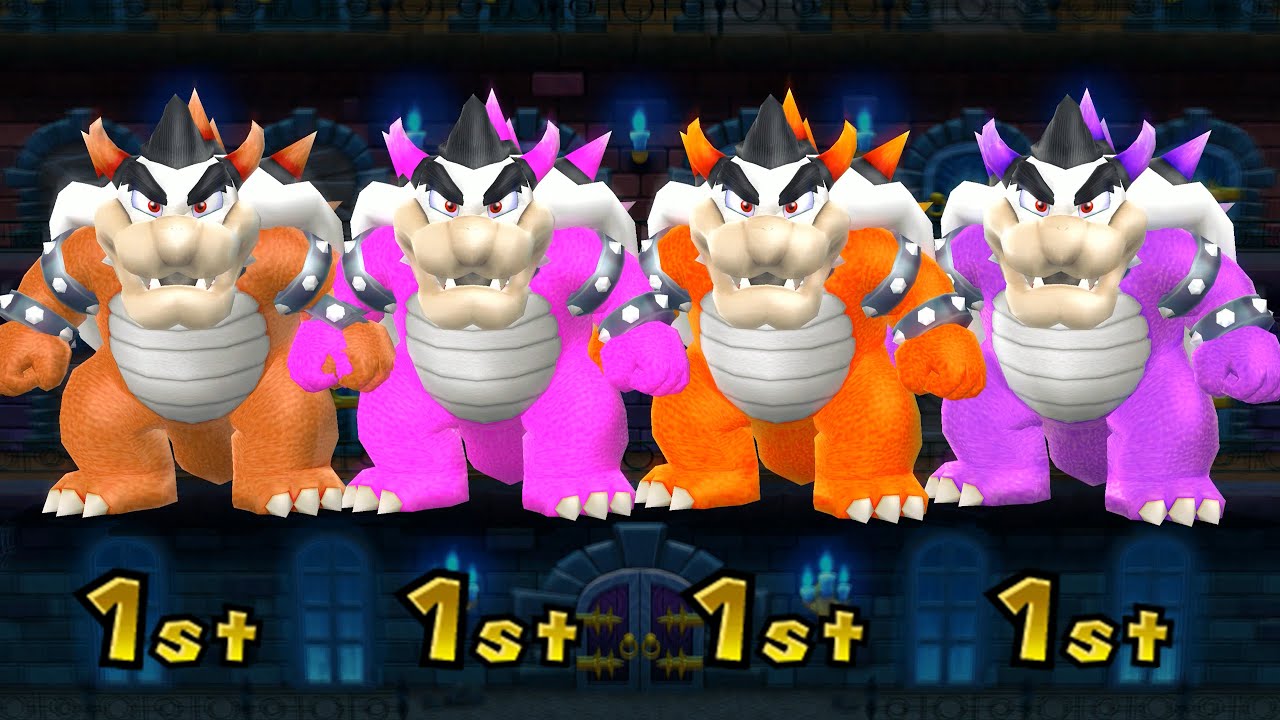 Mario Party 9 Mod - Minigames - Peach Vs Waluigi Vs Toad Vs Daisy #Onlymario