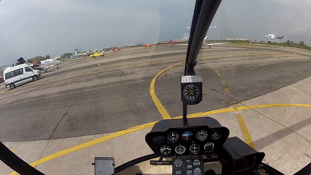 Primeiro Voo Instrução Helicóptero Robinson 66 - Instrutor Cmte. Nazareth - 22/08/2018 - PARTE 1.