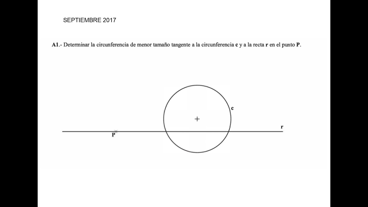 Ejercicio EVAU Madrid 2017 Septiembre A1 (Tangencia, Apolonio, Potencia)