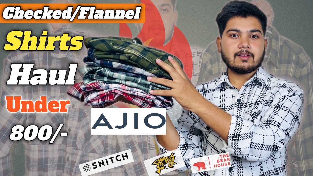 Best Checked Shirts Haul For Men ₹800|Ajio Shirts Haul For Mens|the bear house shirts,snitch shirts