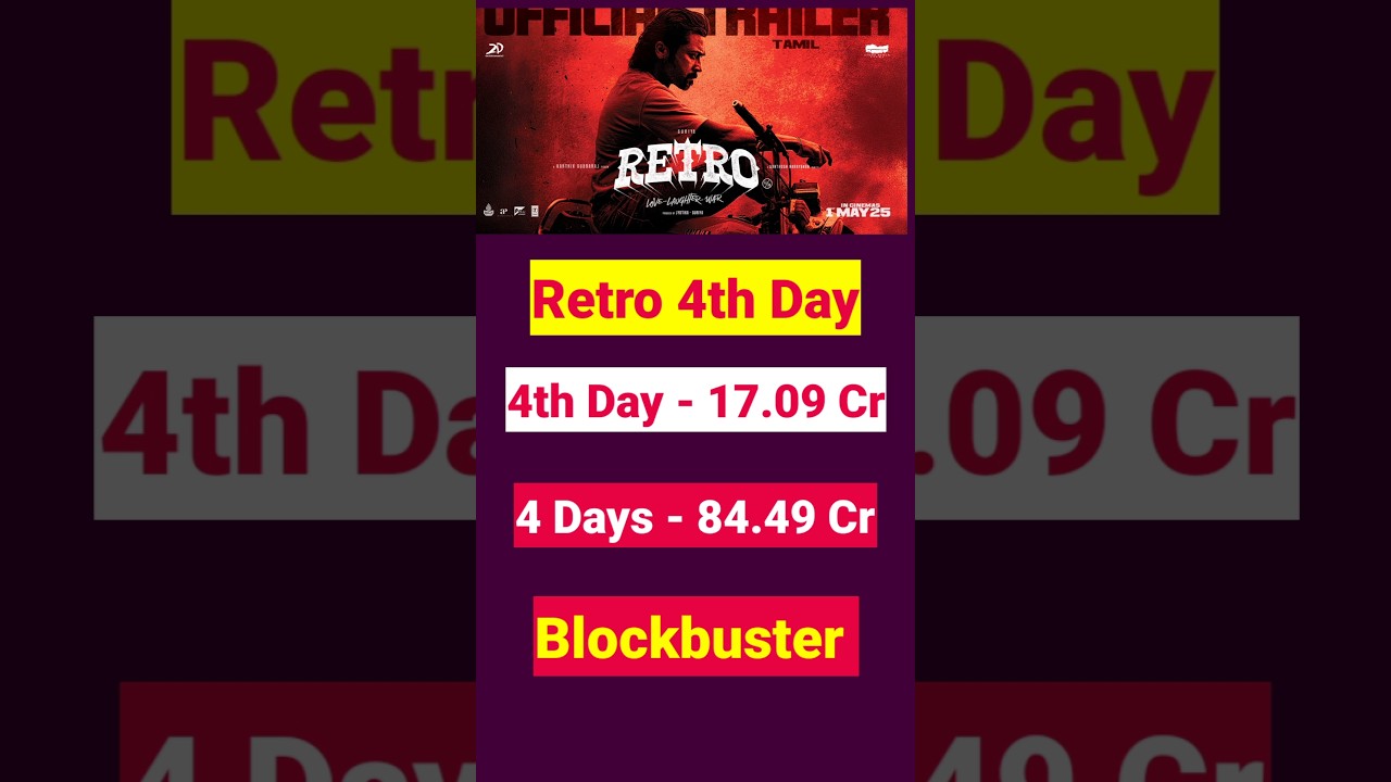 Retro Movie 4th Day Box Office Collection -movie fdfs #Retro #moviefdfs