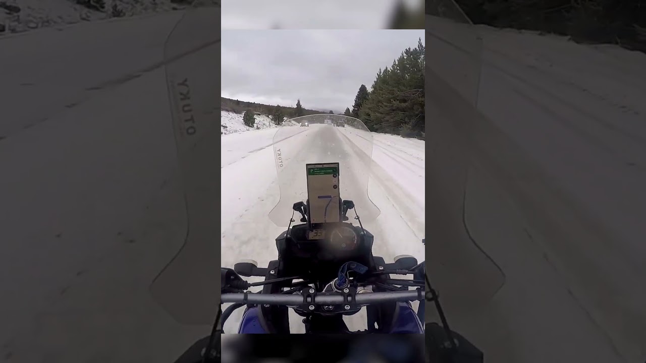 Biker Learns How Ice Works #shorts #motorcycle #winter