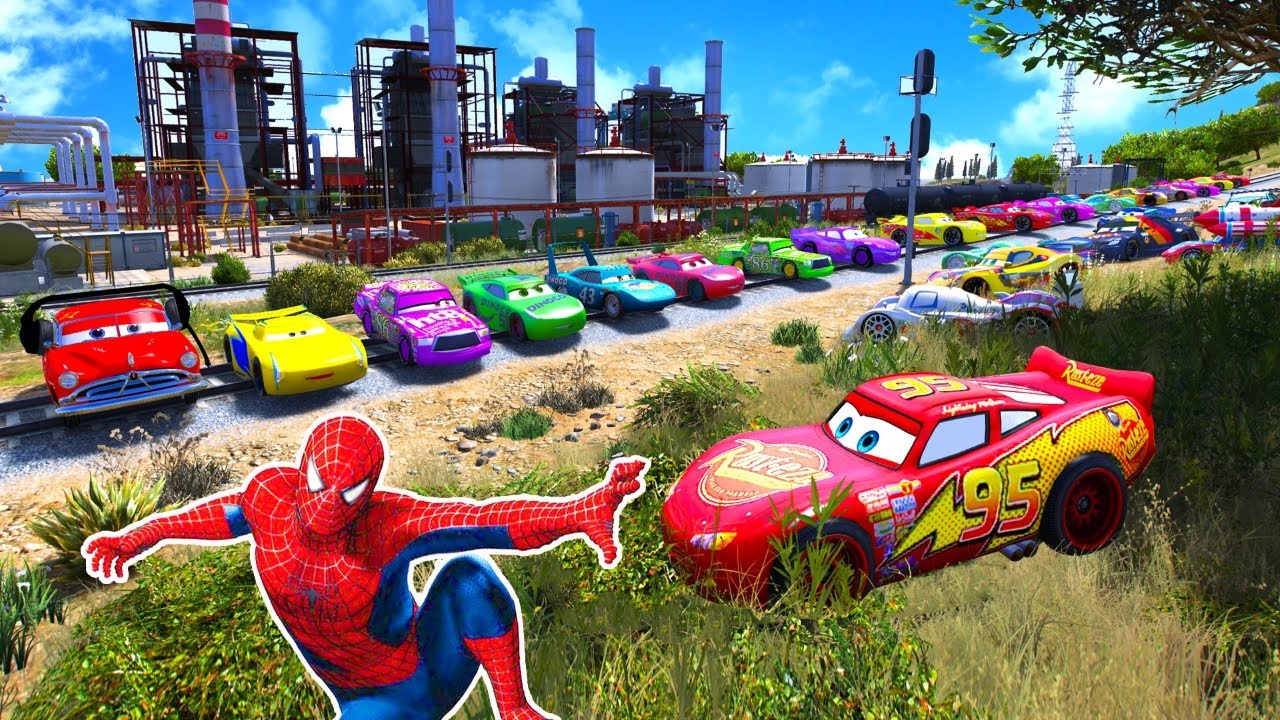 GTA V SPIDER-MAN 2, FIVE NIGHTS AT FREDDY'S, POPPY PLAYTIME CHAPTER 3 Join in Epic New Stunt Racing