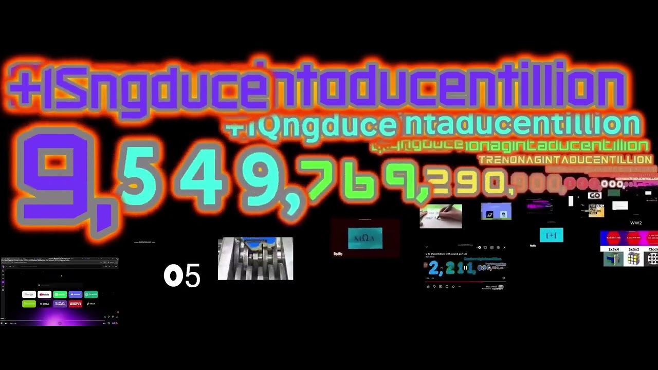Numbers 1 to 1 Septennonagintaducentillion (297/300) Trucentillion