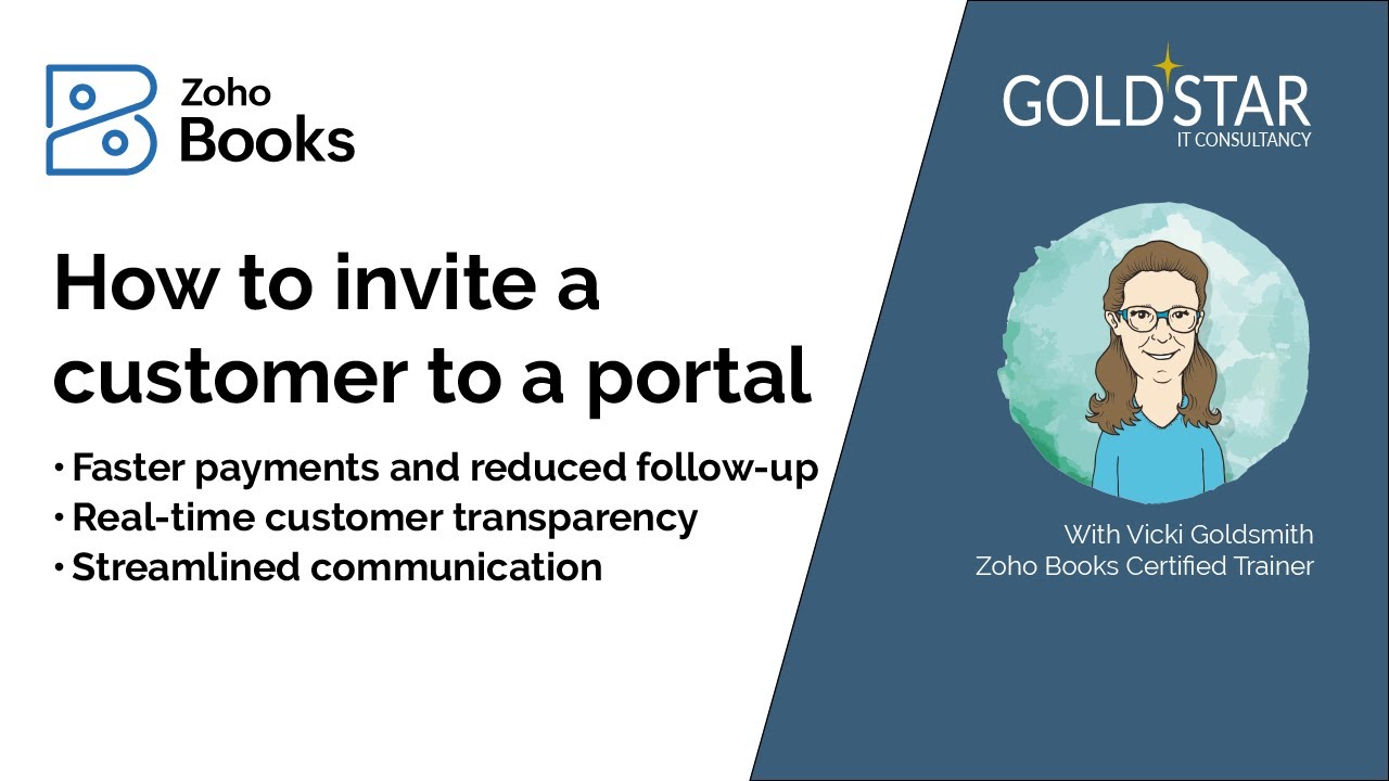 How to invite a customer to a portal in Zoho Books