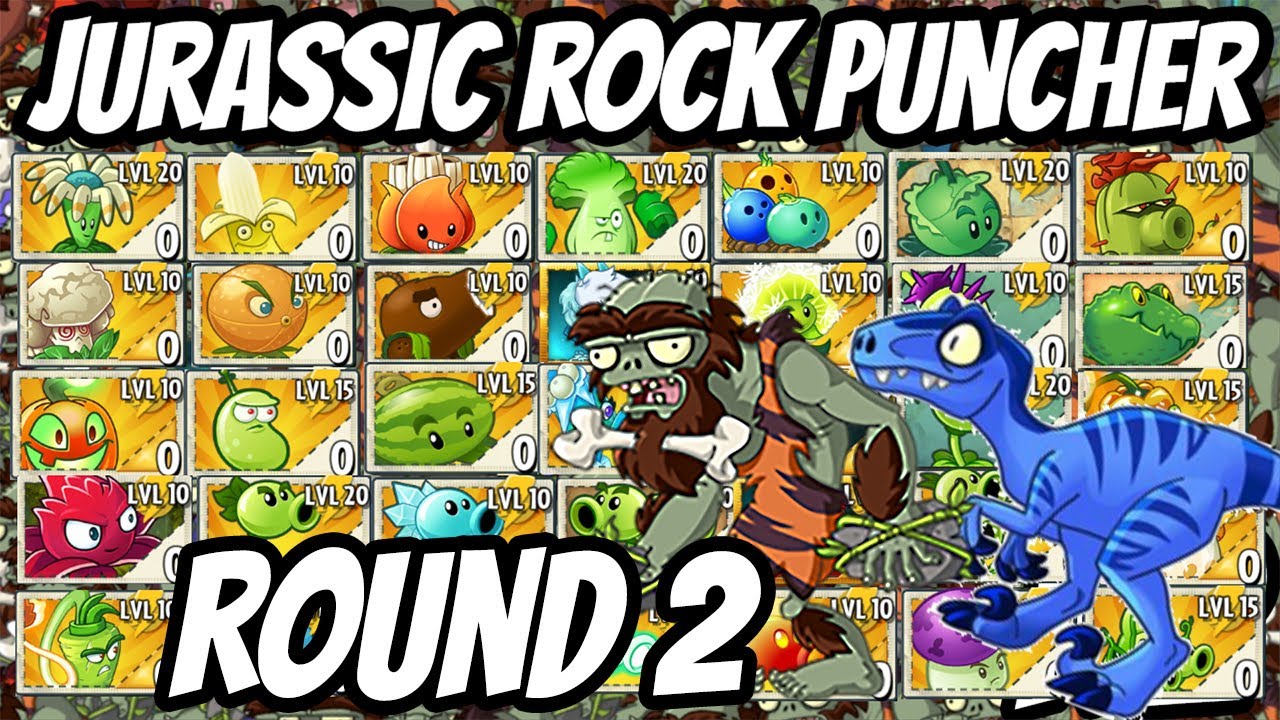 Jurassic Rock Puncher Tournament Elimination Round 2 | Plants vs Zombies 2 Epic MOD