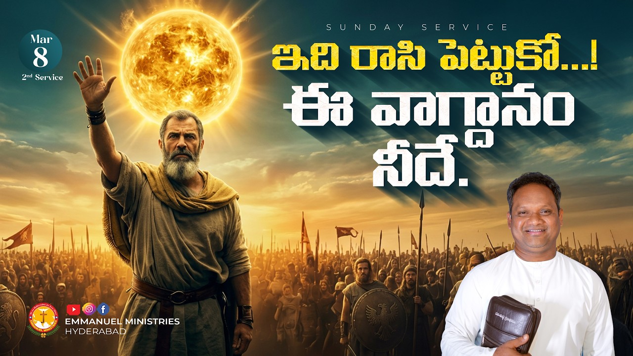 ఇది రాసి పెట్టుకో...! ఈ వాగ్దానం నీదే|విలువైన సందేశం|Bro George|Pas B.Jeremiah|EmmanuelMinistriesHyd