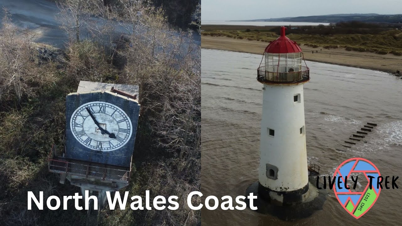 Penmaenmawr quarry clock and Talacre Beach with Alaric.