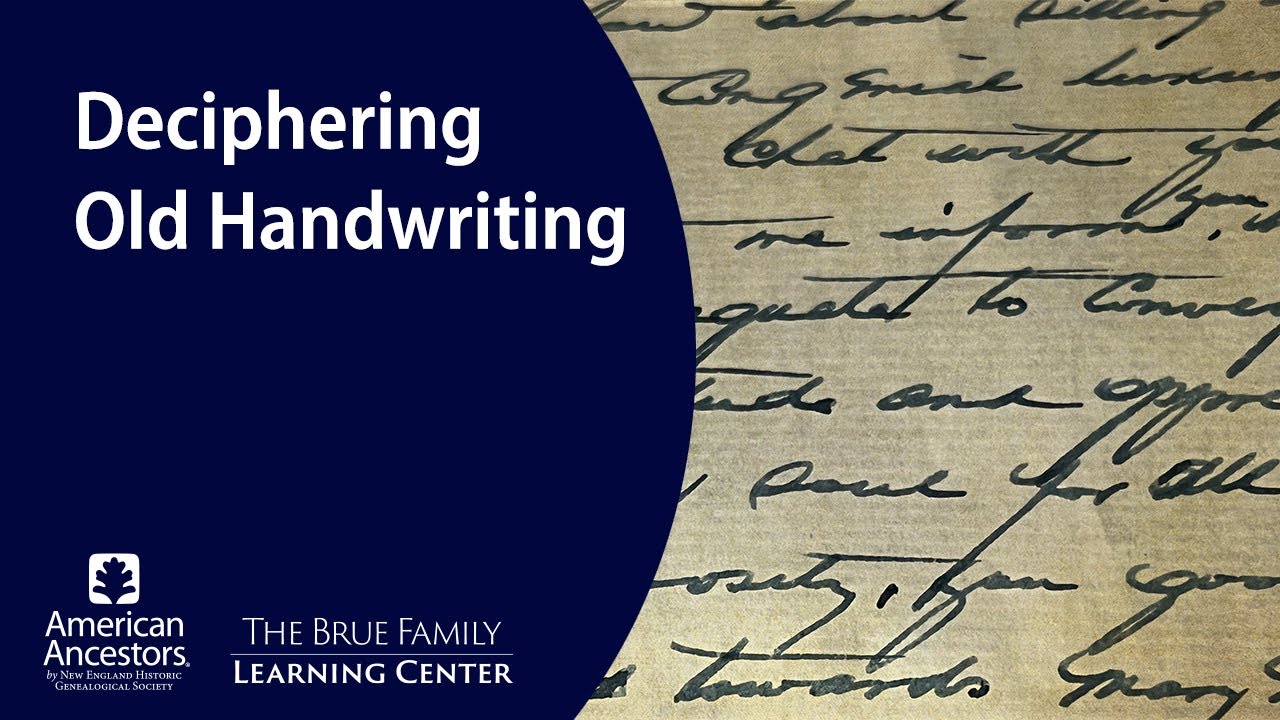 Deciphering Old Handwriting