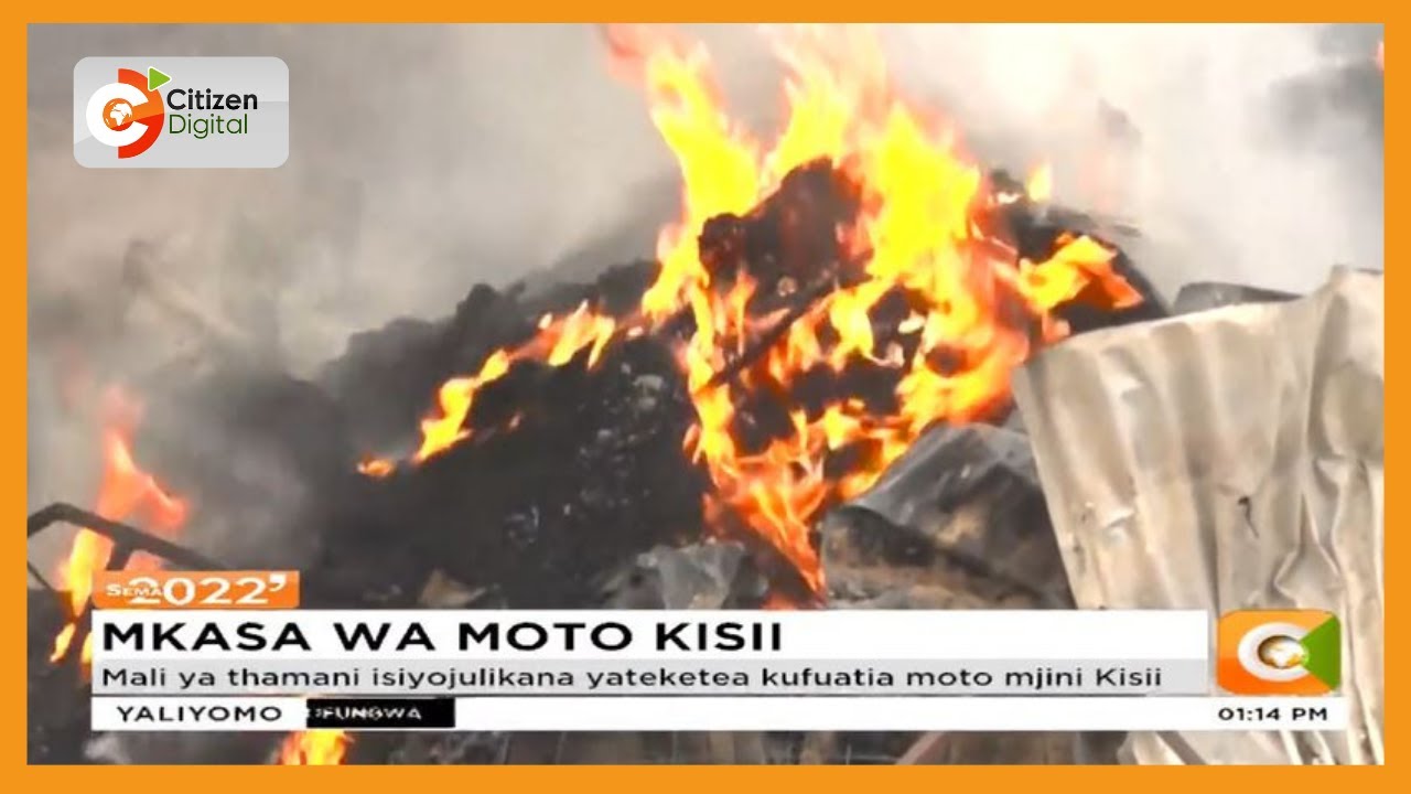 Mali ya thamani isiyojulikana yateketea kufuatia moto mjini Kisii