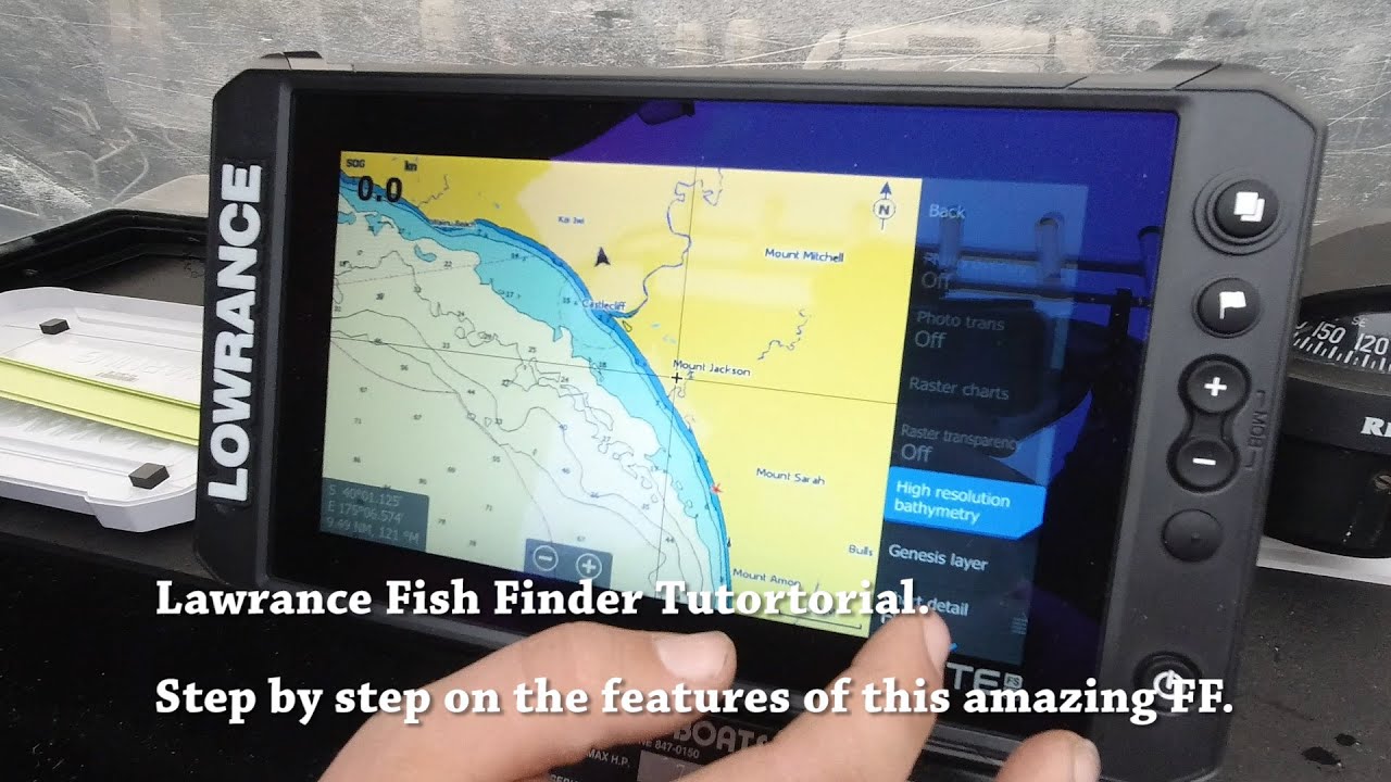 Lowrance Elite fish finder Tutortorial.