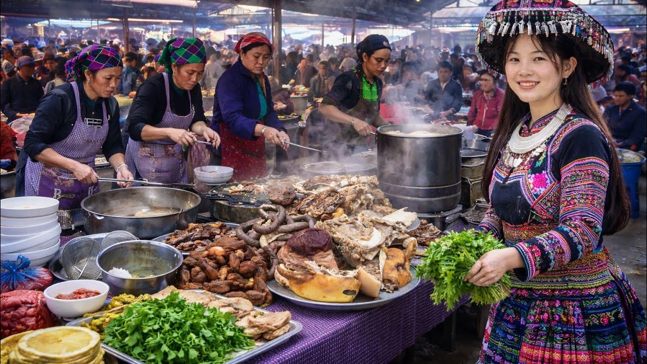 FULL HƯƠNG SẮC CHỢ S&Iacute;N CH&Eacute;NG &ndash; SI MA CAI, L&Agrave;O CAI | Ẩm Thực M&ecirc; Hoặc &ndash; Thảo Dược & Thổ Cẩm Đặc Trưng