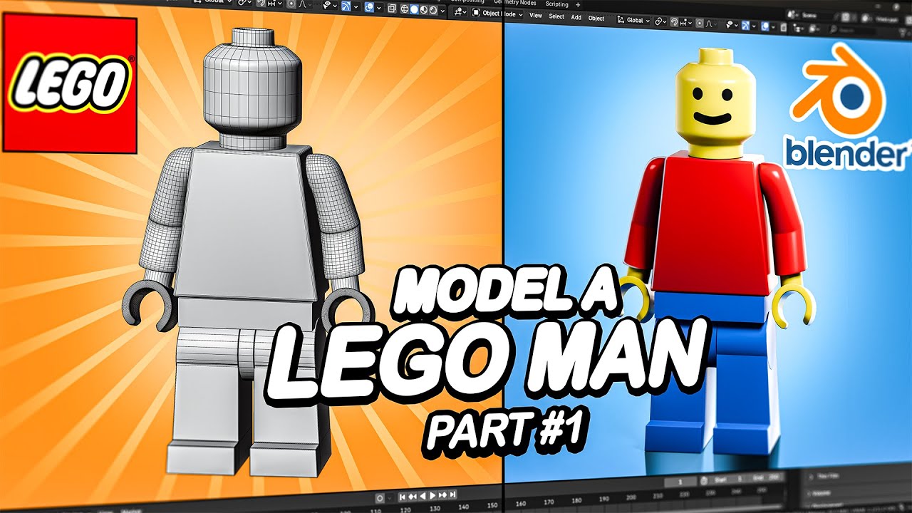 How to Model a LEGO Character in Blender – Part 1 (Beginner Tutorial)