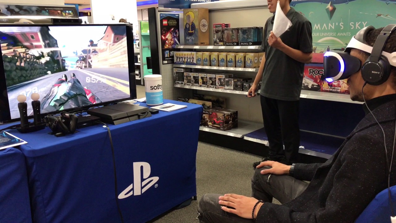 Testing out PlayStation VR skateboard